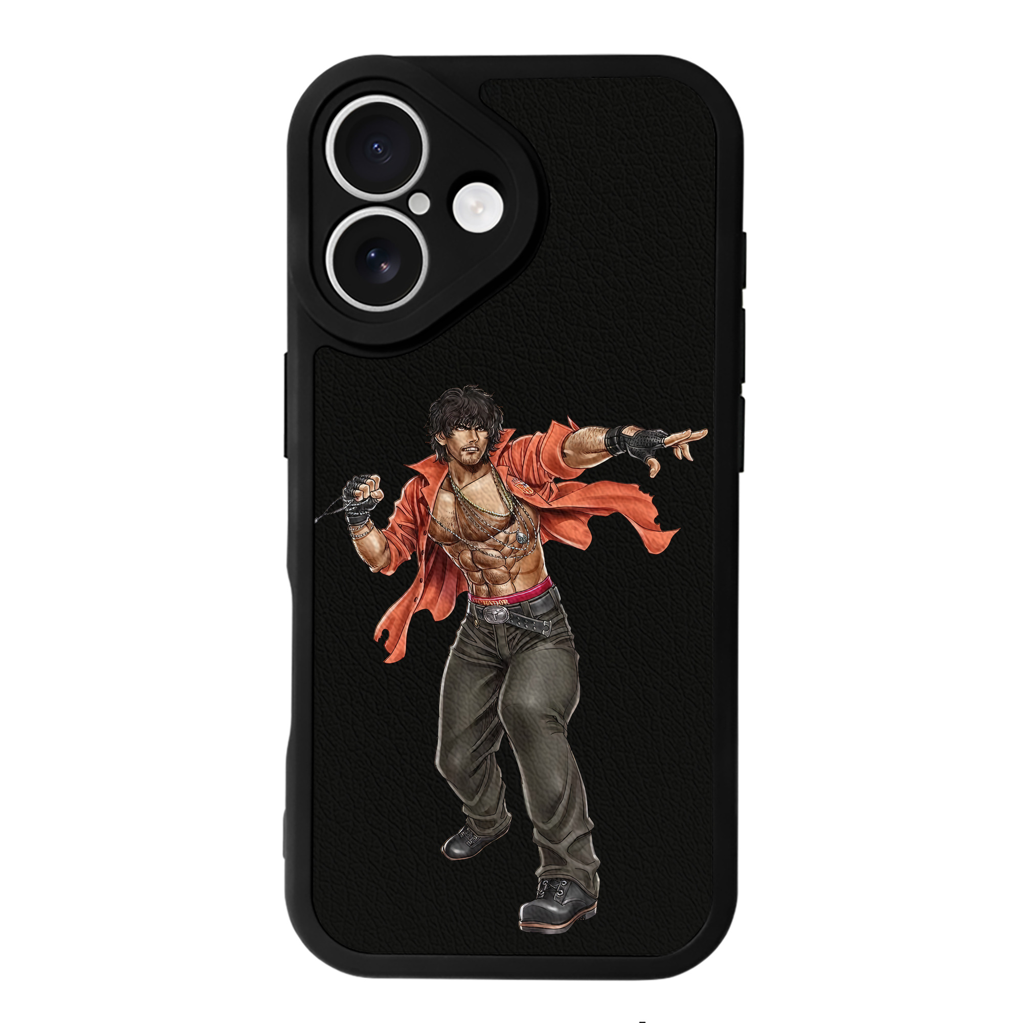 （画像用） 北斗の拳 Fist of the North Star 【iPhone 16シリーズ対応】シリコンスマホケース（レザー調） 材質：シリコン